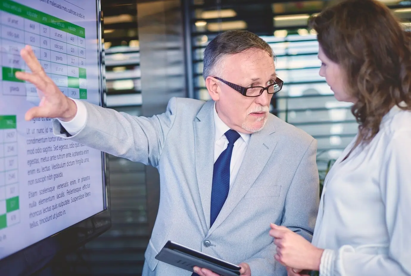 Bild einer professionellen Geschäftspräsentation